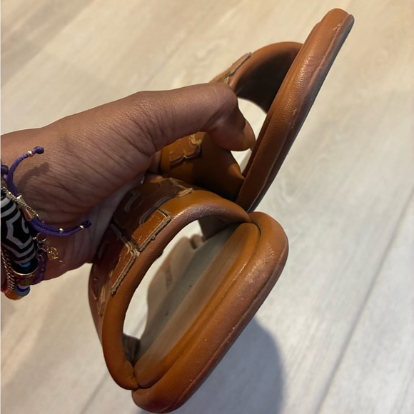 TORY BURCH DOUBLE-T LEATHER SPORT SLIDE SANDAL - Picture 2 of 5